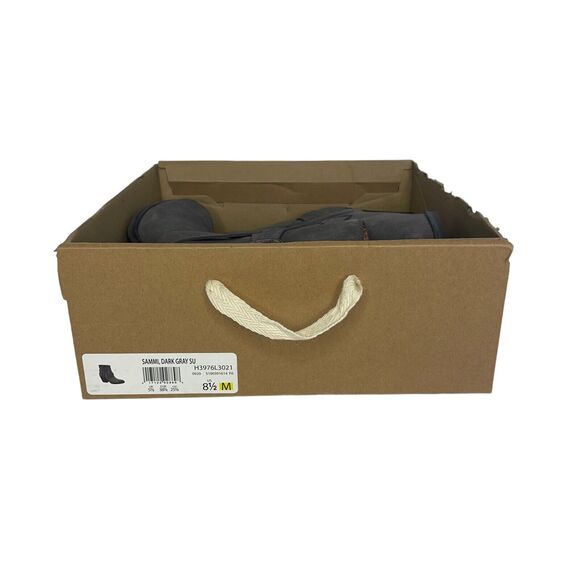 Zodiac Sammi Women's 8.5 M Gray Suede Leather Boot Bootie Western Buckle Accent - Picture 10 of 12